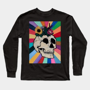 Skull and Flowers Long Sleeve T-Shirt